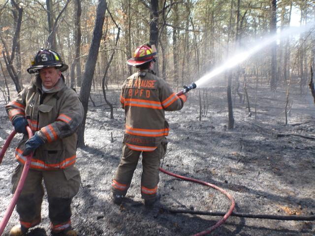 Hose handling at the wild fires