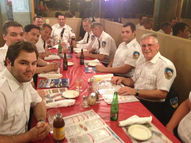 Members of the Blue Point FD attended the Wake of Father Andrews Father in Law - James Harris in The Bronx NY 